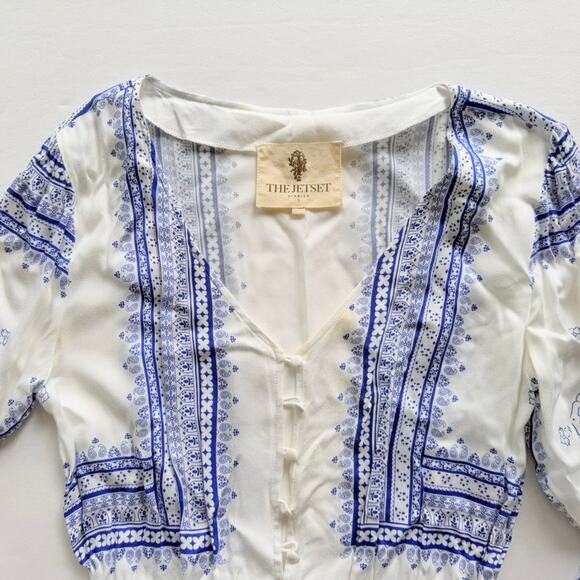 The Jetset Diaries Settle Down Romper One Piece Size Small Viscose Beach Cruise - Picture 3 of 8